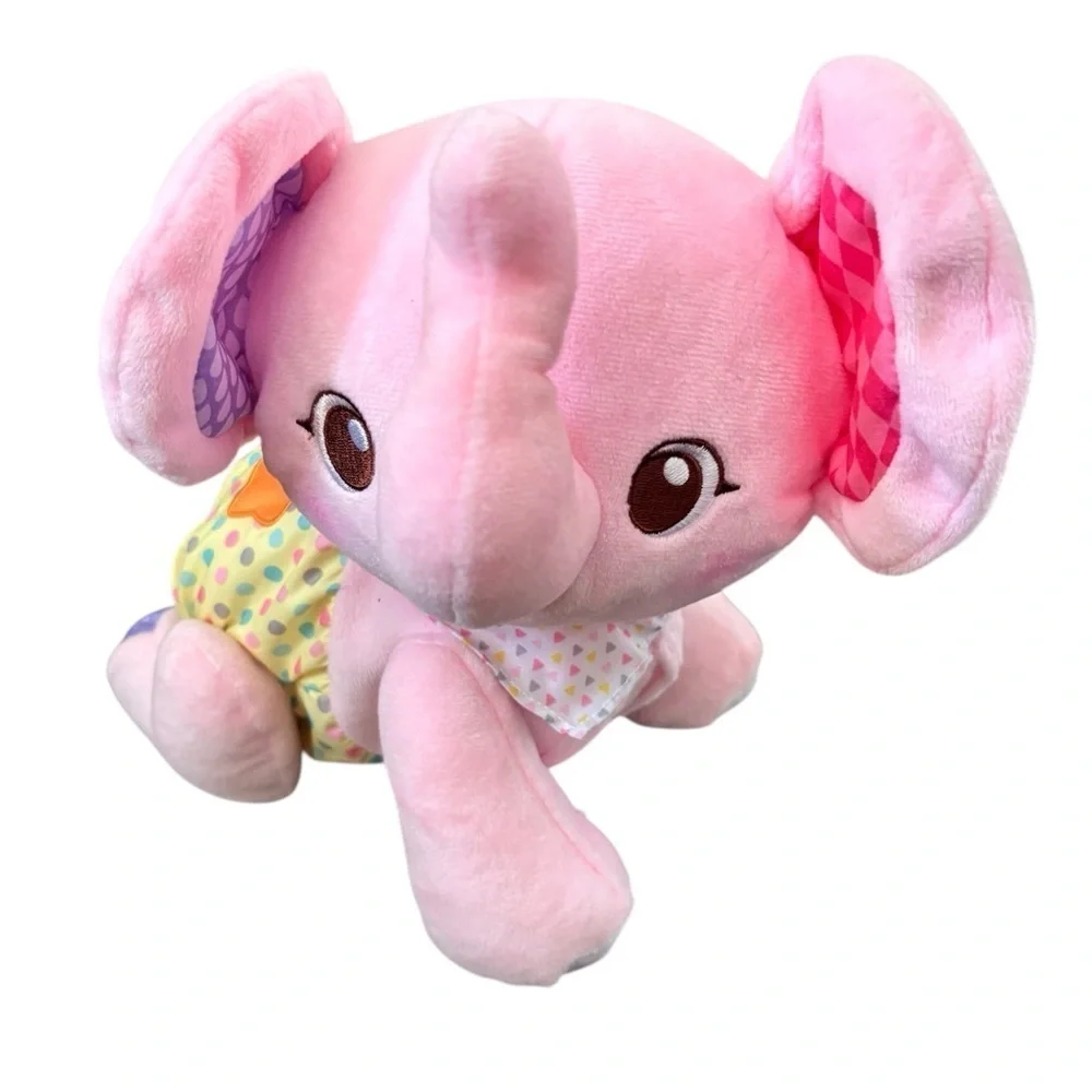 VTech Explore and Crawl Elephant Plush Pink Interactive Baby Toddler Toy 14